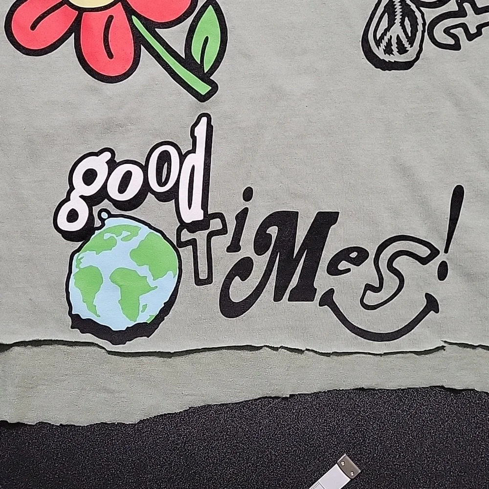PacSun Olive Raw edges Graphic Tshirts - Picture 5 of 8